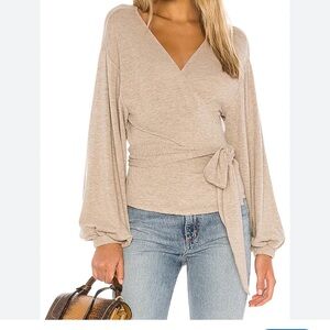 MAJORELLE Taupe Knit Top